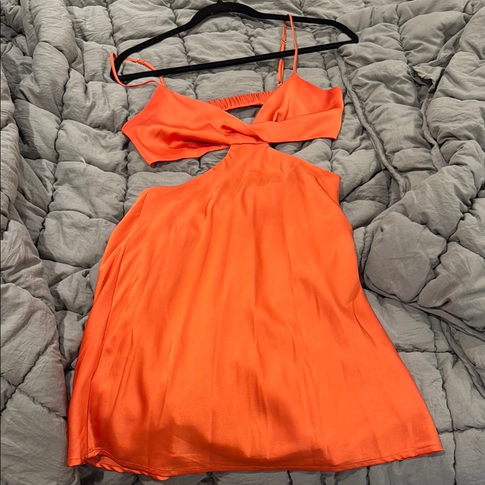 Elegant Orange Women's Dress